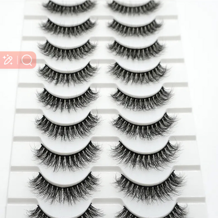 10 par Full Strip Lash Cruelty Free Faux Mink Natural Lashes