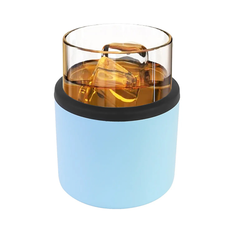 11 oz unik trä rostfritt stål isolerad whisky tumlare