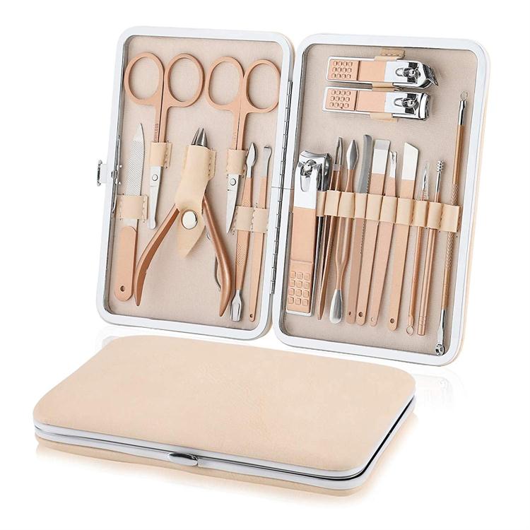 18st Partihandel Rose Gold Manikyr Pedikyr Set