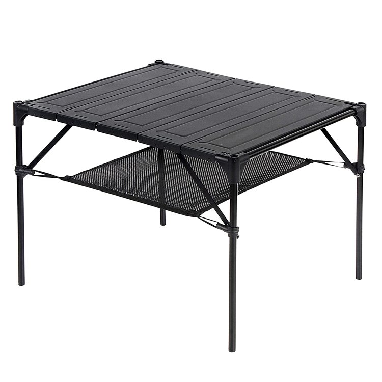 Vilka material är campingfälltabeller gjorda av?