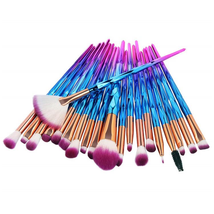 20st Rainbow Unicorn Diamond Makeup Brush Set