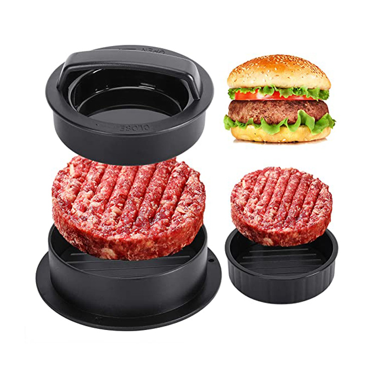 3 i 1 fylld Burger Press Patty Maker Form