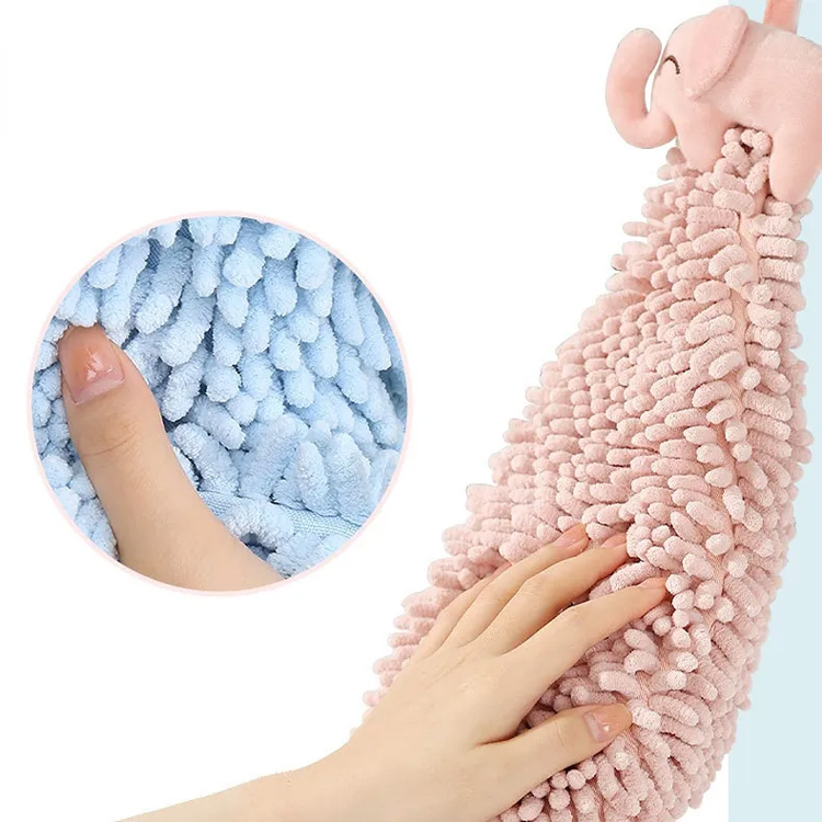 Tecknad badrum kök trasa chenille fluffig handduk