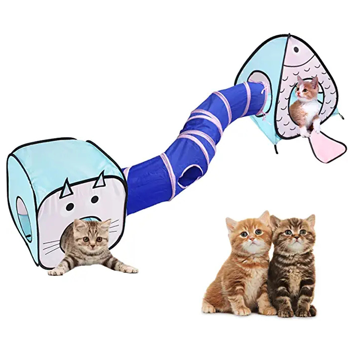 Interaktiv Crinkle Collapsible Cat Toy Tunnel