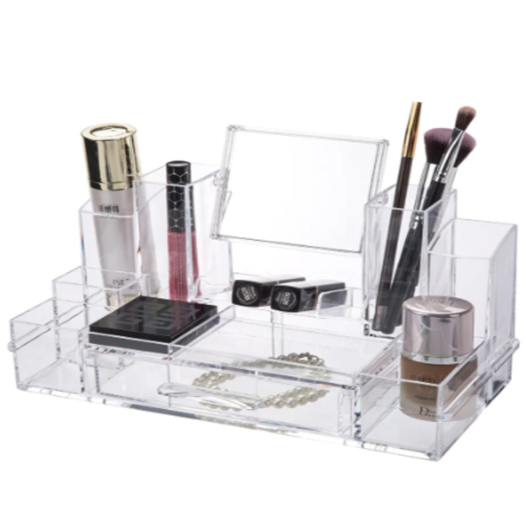 Kosmetika plastläppstift borstar makeup arrangör