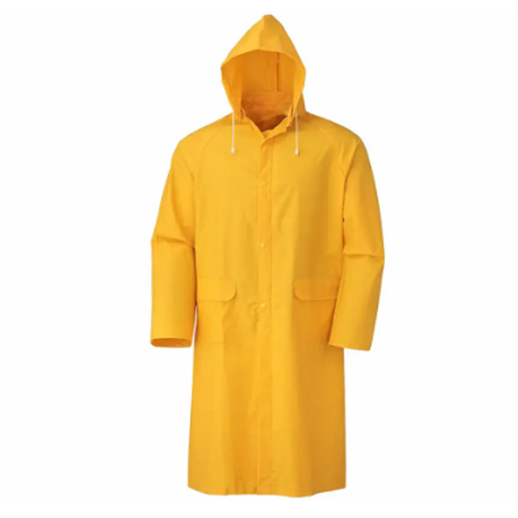 Anpassad tung regnrock PVC vattentät regn poncho