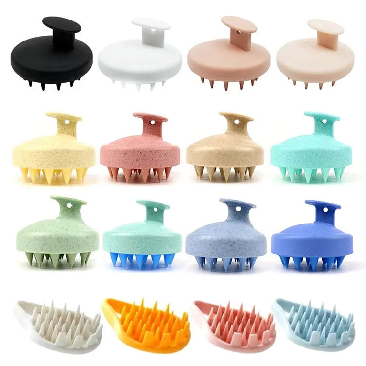 Anpassa logotypchampo Massage Brush Scalp Care Brush