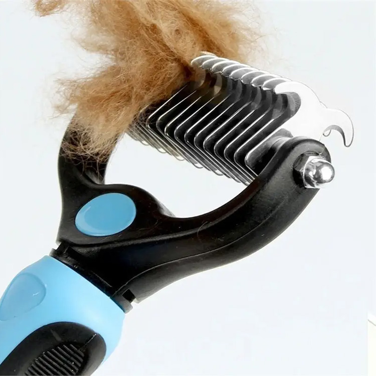Dubbelsidig deshedding Dematting Grooming Brush Comb