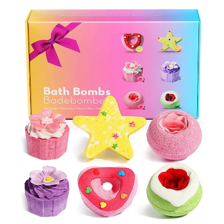 Family Hotel badrum färgglad cupcake söt fizzy badbomb