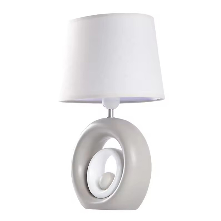 Farmhouse Drum Modern keramisk sten skrivbordslampa