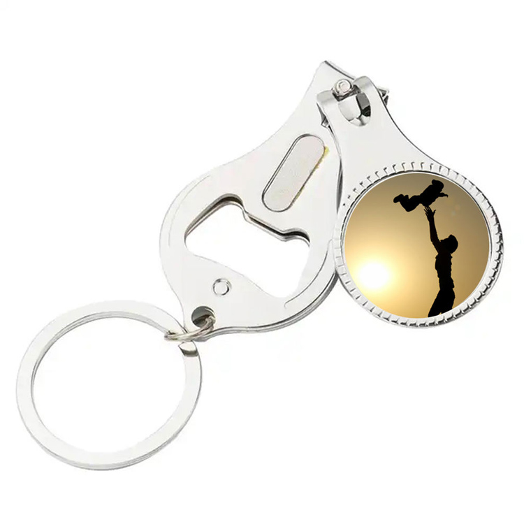 Vikbar handtåöppnare Nyckelring Nagelsax Nagelklippare