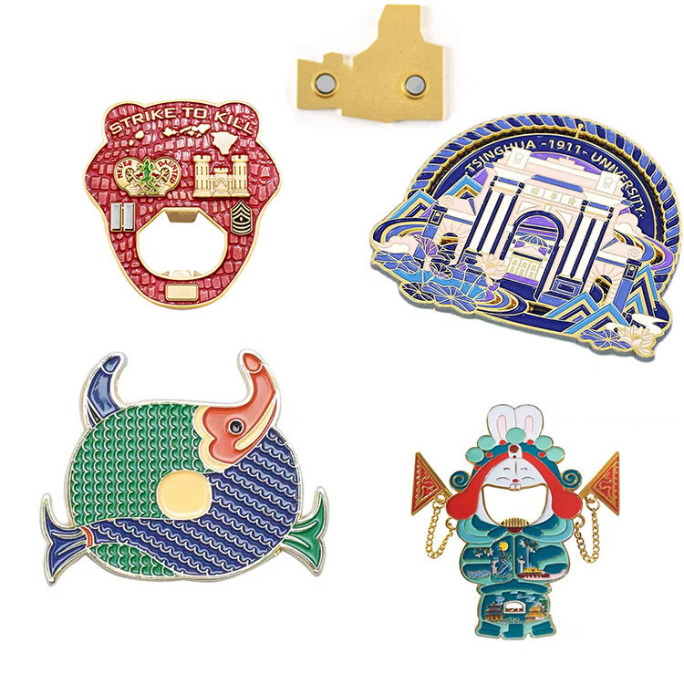 Glitter metall kylskåpsmagneter PR-kylskåpsmagneter