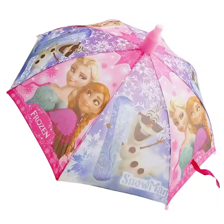 Barnparaply Pongee Anti Drip Cartoon Steel Plasty Polyester