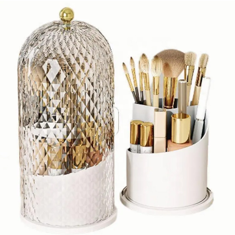 Makeup borsthållare transparent kosmetikarrangör