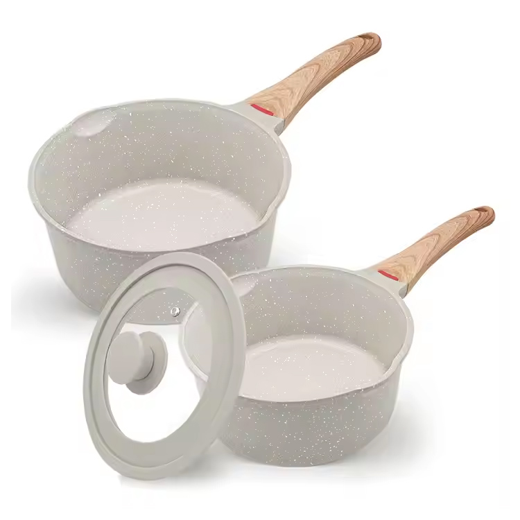 Mini Soup Pot Nonstick Pauchs Set 1.5QT & 1.8QT Sauce Pan