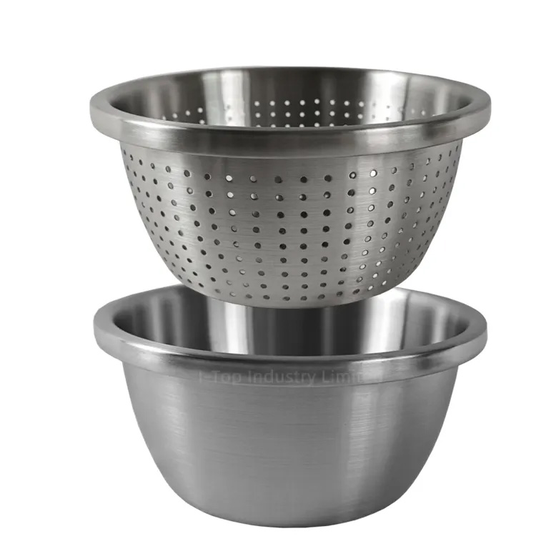 Mixing Bowl Set Colander mångsidiga funktioner salladskål