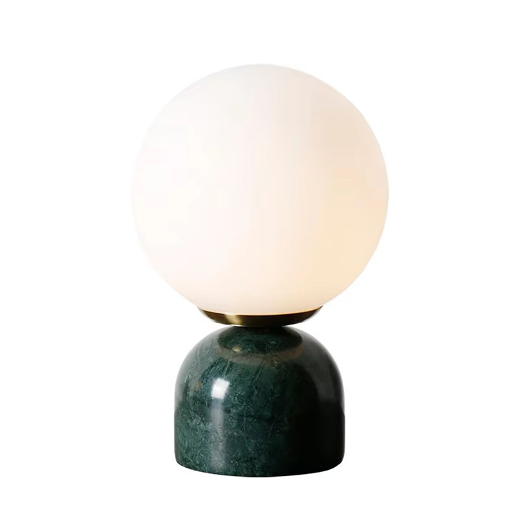 Modern Marble Base Bedside Mini Glas Smart Bordslampa