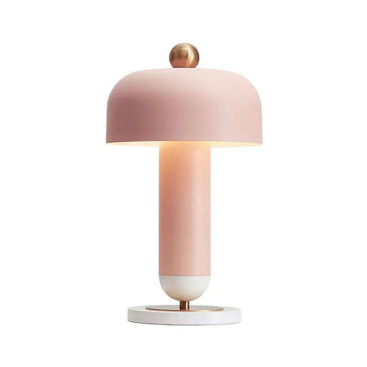 Svamp Heminredning Villa Nordic Pink Metall Bordslampor