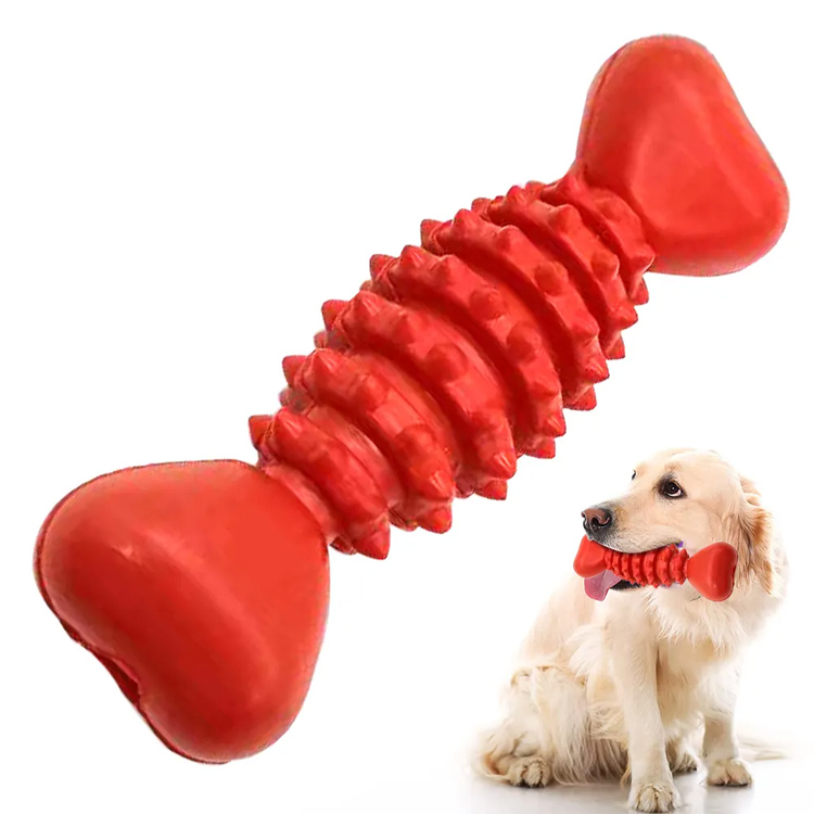 Naturgummi benform tänder rengöring hund tugga leksak