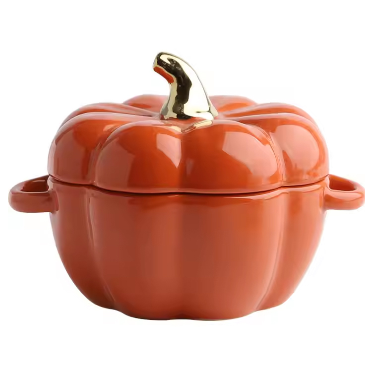 Ny pumpa formbakningsskål med lock kök bakeware