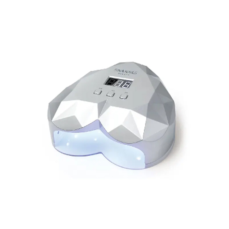 Ny Smart White and Silver Heart Form Light UV LED -nagellampa