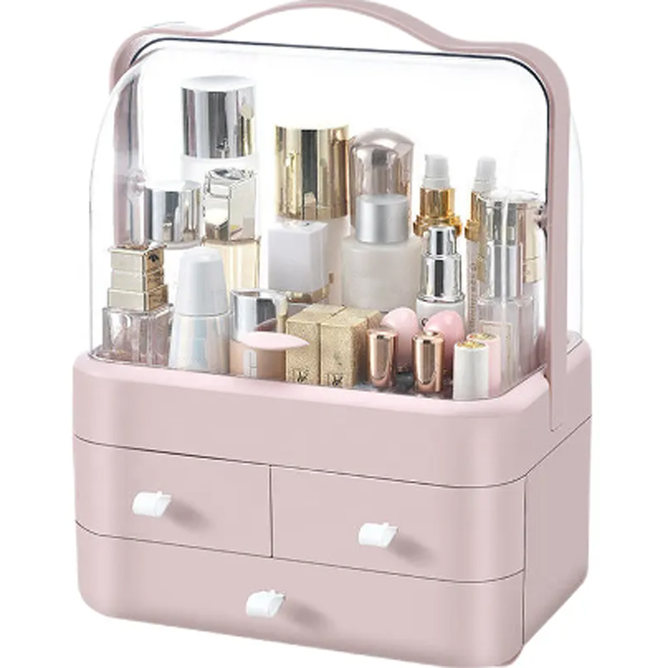 Bärbar klar roterande multifunktionsbordsmakeup arrangör