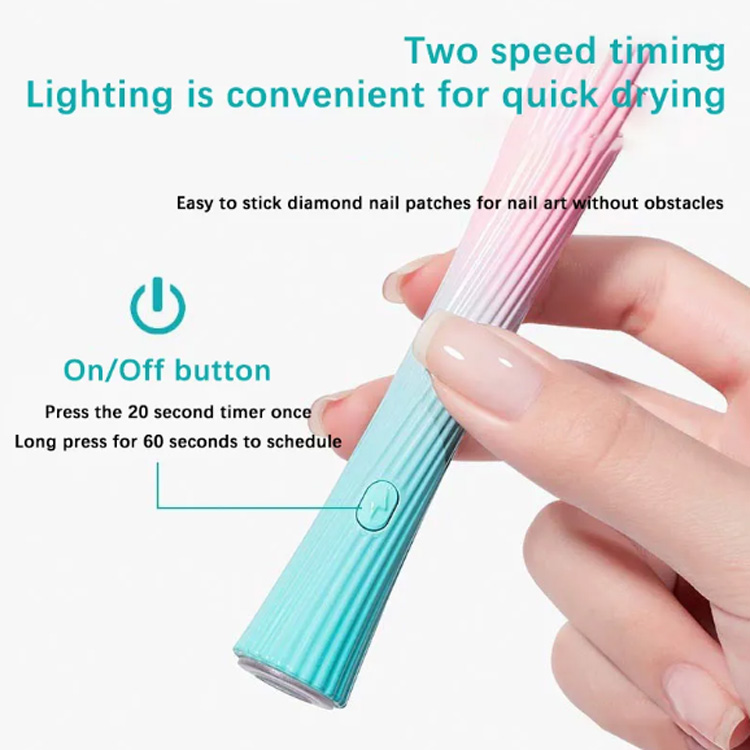 Liten kraftlagring mini bakning nagelkonst handhållen lampa