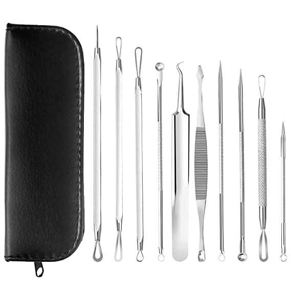 Pimple Popper Blackhead Remover Tool Kit i rostfritt stål