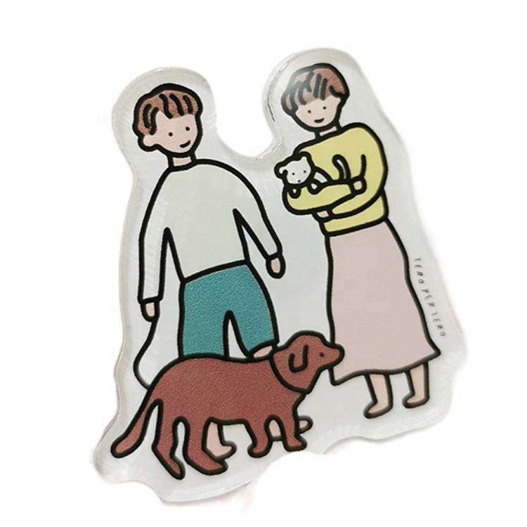 Transparency Kreativa magnetiska klistermärken för kylskåp i akryl