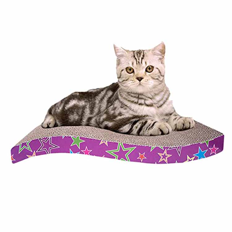 Wave Curved Corrugated Cat Scratcher Cardboard