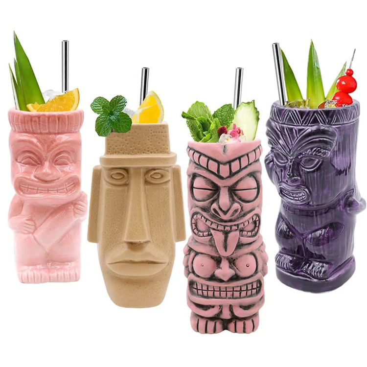 Partihandel högkvalitativa handgjorda roliga Hawaii -glasskoppar