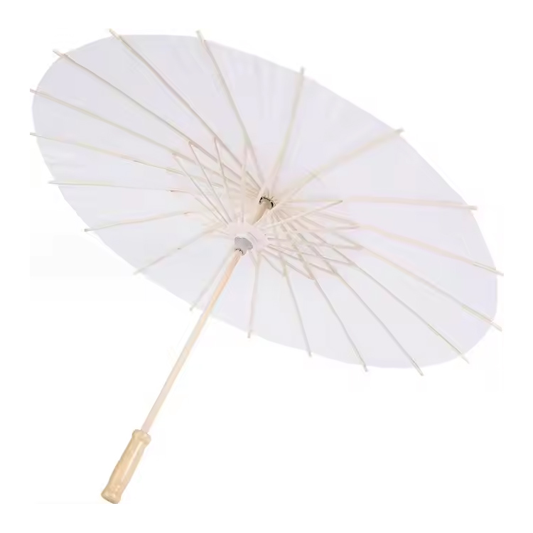Träparaply mini vitbok paraplyer parasol